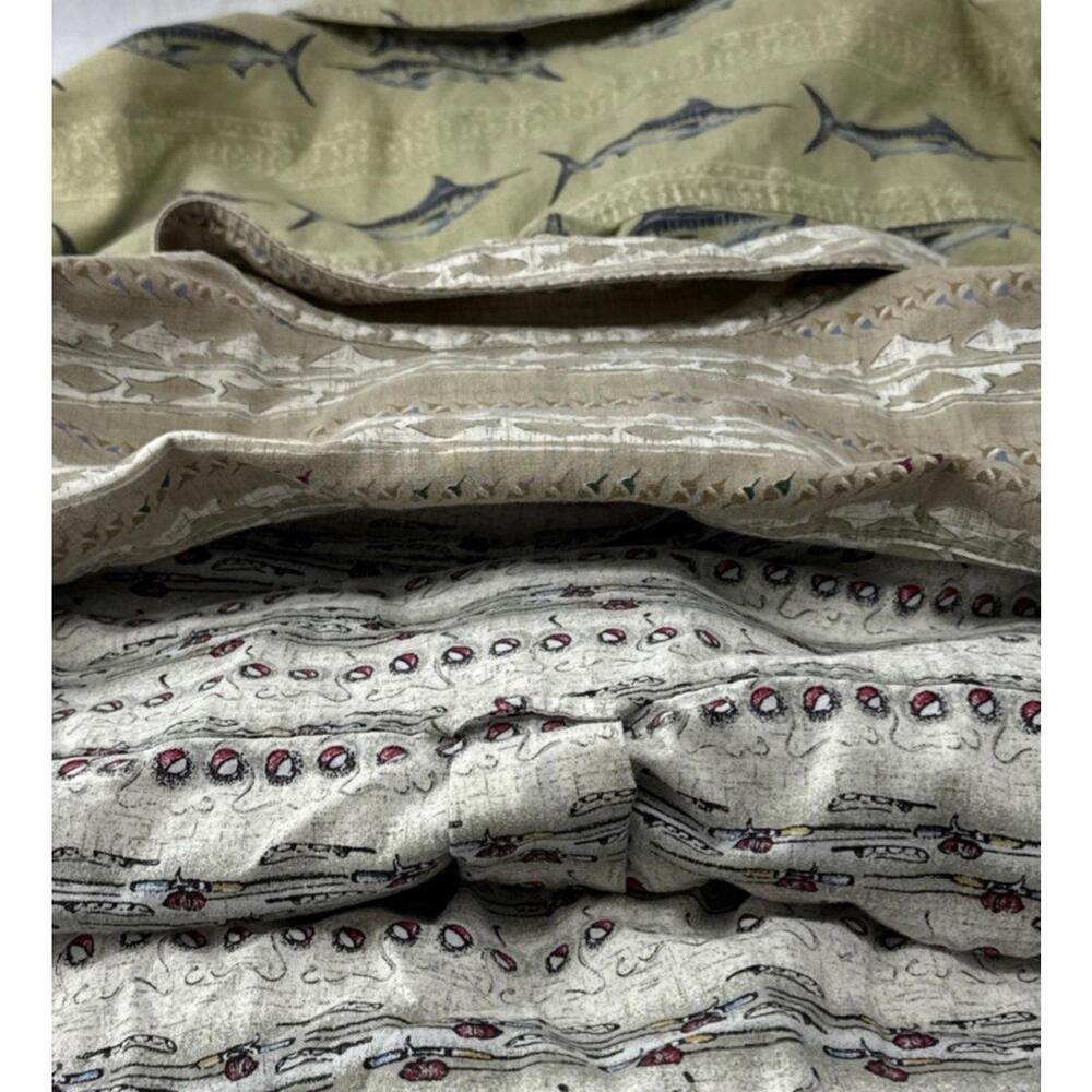 Lot Of 3 XL SwordFish Themed VTG John Rich & Bros Woolrich Men's XL Button Down. - Picture 9 of 9